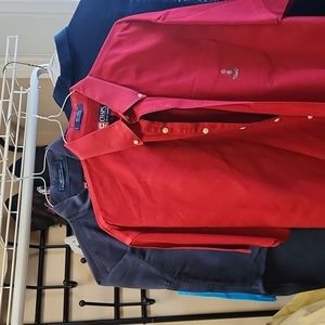 Vtg Chaps Ralph Lauren Button Down short sleeve Large